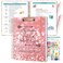 Ospelelf Undated Spiral Bound Planner Daily Weekly and Monthly Planner Pink Teacher Planners 12 Month 85 x 11