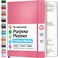 Roterunner Purpose Planner Notebook B5 75x98 Undated 2026 Daily Weekly and Monthly Productivity Goal Setting Tool for Work Home ADHD Planner for Adults Self Care Journal Pink Softcover