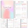 Templatables Paycheck Budget Planner Undated Financial Organizer for Weekly BiWeekly and Monthly Budgeting and Expense Tracking A5 Rainbow