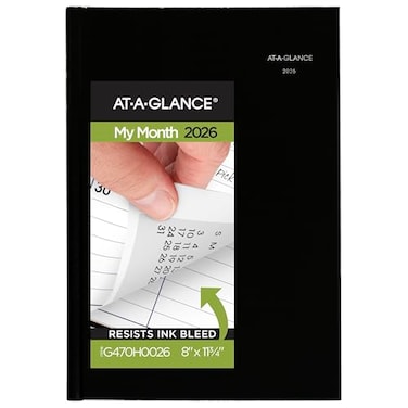 AT-A-GLANCE ATAGLANCE 2026 Planner Monthly 8 x 1134 Large Hardcover DayMinder Black G470H0026