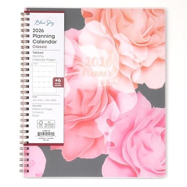 Blue Sky 2026 Monthly Planner Calendar January 2026 December 2026 8 x 10 Flexible Frosted Cover Laminated Tabs Durable Twin Wire Binding Joselyn