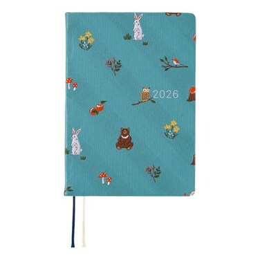 Hobonichi Techo HON A6 2026 Bow Tie In the Forest English January Start Planner