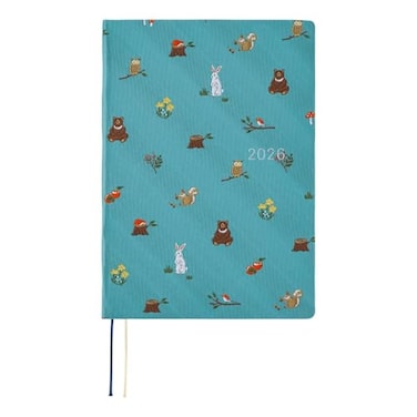 Hobonichi Techo HON A5 2026 Bow Tie In the Forest English January Start Planner