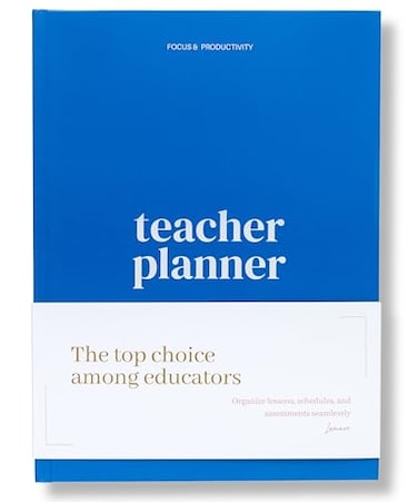 Lamare Teacher Planner 20262027 Hardcover Undated Planner Lesson Planner Book for Teachers with Class Schedule Student Info Weekly Planning 8x11