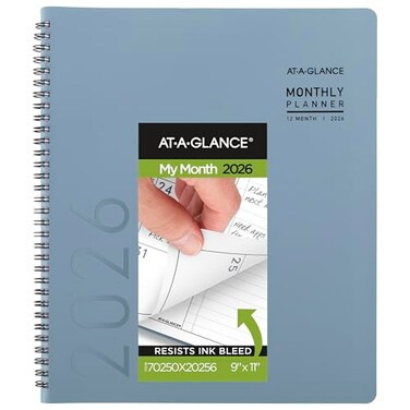 AT-A-GLANCE ATAGLANCE 2026 Planner Monthly 9 x 11 Large Contemporary Drizzle 70250X2026