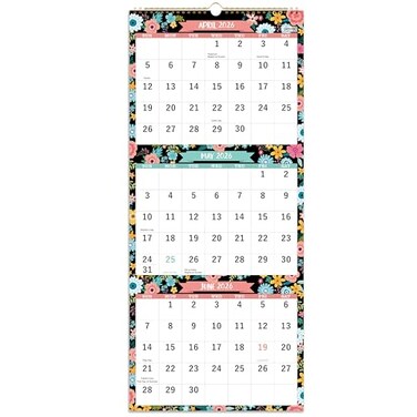 Lemome Calendar 20262027 MAY 2026 JUNE 2027 3 Month Display 20262027 Wall Calendar Folded in one Month 113 x 26 when opened Vertical Calendars