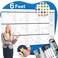 Lushleaf Designs Dry Erase Calendar for Wall 48x74 Undated Reusable Yearly Large Whiteboard For School Classroom Office Includes Markers Eraser Accessories