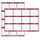 Swiftmaps 24 x 36 SwiftGlimpse 2026 Wall Calendar Erasable Large Wet Dry Erase Laminated 12 Month Annual Yearly Wall Planner Reversible HorizontalVertical Maroon