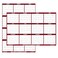 Swiftmaps 24 x 36 SwiftGlimpse 2026 Wall Calendar Erasable Large Wet Dry Erase Laminated 12 Month Annual Yearly Wall Planner Reversible HorizontalVertical Maroon