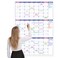 BooQool Large Dry Erase Calendar for Wall Undated 3 Month Calendar 277 x 40 Erasable Reusable Laminated White Board with 8 Round Stickers Vertical Layout Home Office and School
