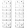 Lincia 2 Pieces Acrylic Business Card Holder Wall Mount Clear Sticker Display Rack Multiple Clear Acrylic Card Organizer Sticker Display Stand Pre Drilled Cards Storage595x20cm16 Pockets Vertical