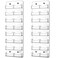 Lincia 2 Pieces Acrylic Business Card Holder Wall Mount Clear Sticker Display Rack Multiple Clear Acrylic Card Organizer Sticker Display Stand Pre Drilled Cards Storage595x20cm16 Pockets Vertical