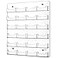 Lincia Acrylic Business Card Holder Wall Mount Clear Sticker Display Rack Multiple Clear Card Organizing Sticker Display Stand Pre Drilled Acrylic Holders24 Pocket1732 x 1614 Inch