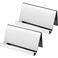 Maxdot 2 Pack Stainless Steel Business Cards Holders Desktop Credit Name Card Display Organizer for Business Mental Name Case Rack for Office Home Daily UseSilver