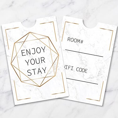 Geyee 500 Pcs Hotel Key Card Envelope Keycard Holder Sleeves Enjoy Your Stay Key Cover for Hotel 24 x 35 InchDelicate Style