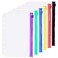 Zelten 6 Pack A5 6 Holes Binder Zip Pockets Plastic Binder Zipper Folders Waterproof 6 Holes Zipper Loose Leaf Bags Zip Lock Envelope for Documents Notebooks Cards 6 Color Zip Pocket A5