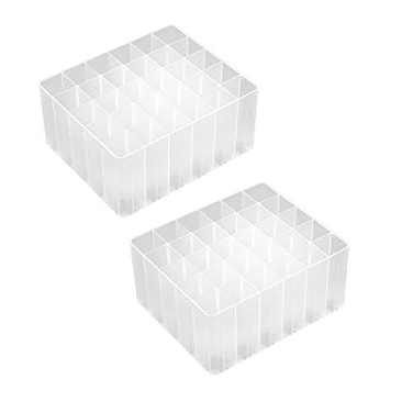 Chris.W ChrisW 2 Pack 30Slot Art Markers Pen Holder Desk Stand Organizer Storage Tray Marker Empty Storage PackClear
