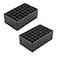 Chris.W ChrisW 2 Pack 40Slot Art Markers Pen Holder Desk Stand Organizer Storage Tray Marker Empty Storage PackBlack