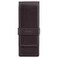 DiLoro Leather Triple Pen Case Pencil Pouch Holder for Three Fountain Ballpoint Rollerball Pens and Pencils Brown