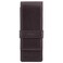 DiLoro Leather Triple Pen Case Pencil Pouch Holder for Three Fountain Ballpoint Rollerball Pens and Pencils Brown