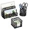 EasyPAG Desk Organizers and Accessories 3 Pieces Office Organizer Set Pen Holder for Desk Mail Sorter Countertop and Sticky Note Holder Black
