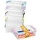 Sooez 6 Pack Extra Large Pencil Box Plastic Hard Pencil Case Crayon Box Bulk Clear Marker Organizer Plastic Containers with Lid Stackable Storage Boxes for Art Craft Back to School Supplies Multi