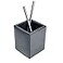 Dacasso Pencil Cup Luxury Black Bonded Leather Executive Decor and Elegant Organizer