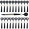 XILAOTOU 20 PCS Pencil Holder Ideal Grip for Markers Carpenter PencilsHeavy Duty Retractable Pull Pen with antilost pen cord