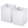 NIUBEE White Acrylic Pen Holder 2 Pack Desktop Pencil Cup Stationery Organizer for Office Desk Accessory