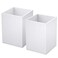 NIUBEE White Acrylic Pen Holder 2 Pack Desktop Pencil Cup Stationery Organizer for Office Desk Accessory