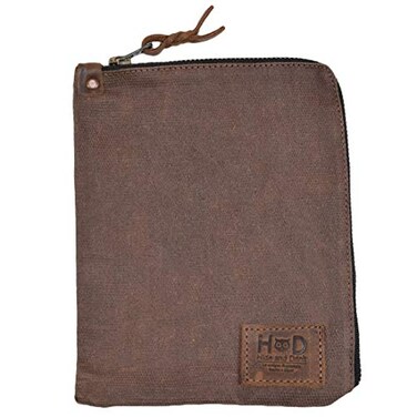 HideDrink Hide Drink Scribbler Case for Notebook Handmade from Waxed Canvas Honey Bourbon