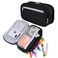 YONZONE Large Capacity Pencil Case Big Storage Pencil Bag Pouch 3 Multifunctional Compartment Pen Marker Cases Holder Portable Office Stationery Organizer Supplies Makeup Bag Black
