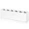 Jetec Acrylic Pen Holder 6 Compartments Makeup Brush Stationery Organizer Pencil Holder for Desk Accessories Cosmetic Brushes Dorm Home Bathroom Kitchen Office SuppliesWhite
