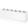 Jetec Acrylic Pen Holder 6 Compartments Makeup Brush Stationery Organizer Pencil Holder for Desk Accessories Cosmetic Brushes Dorm Home Bathroom Kitchen Office SuppliesWhite