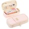 MAMUNU Expandable Pencil case with compartments Large Capacity Pencil Cases Pencil Bag Pouch Office School Portable Pencil Case Large School Stationery Organizer Makeup Cosmetic Bag Pink
