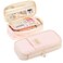 MAMUNU Expandable Pencil case with compartments Large Capacity Pencil Cases Pencil Bag Pouch Office School Portable Pencil Case Large School Stationery Organizer Makeup Cosmetic Bag Pink