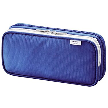 LIHIT LAB Double Pen Case Large 41 x 87 Blue A76618