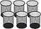 SNOW COOLER Pen Holder Pencil Holder Mesh Metal Pen Cup Holder Pencil Cup Holder for Desk Office Home Pen Organizer Black 6 Pack