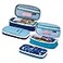It's Academic Its Academic Expanding Pencil Case Portable Pouch for Office School Supplies Travel Organizer Bag Compact High Capacity Jet Design 2Pack Dark BlueLight Blue 24362JTBL2PK