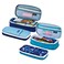It's Academic Its Academic Expanding Pencil Case Portable Pouch for Office School Supplies Travel Organizer Bag Compact High Capacity Jet Design 2Pack Dark BlueLight Blue 24362JTBL2PK