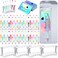 Tenceur 148 Pcs Beadable Pen Set Back to School Gift 48 Plastic Beadable Pen 48 Resealable Pouch Bag 48 Thank You Cards 4 Pcs Plastic Pen Holder Clear Display Stand for StudentGradient Color