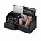 UnionBasic Desk Organizer Multifunctional Leather Desktop Pen Holder Storage Box Business CardPenPencilMobile PhoneStationery Holder Black