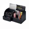UnionBasic Desk Organizer Multifunctional Leather Desktop Pen Holder Storage Box Business CardPenPencilMobile PhoneStationery Holder Black