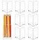 Geyee 8 Pack Clear Acrylic Pen Holder Cup Makeup Brush Holder Desk Goth Accessories Holder Acrylic Clear Container Organizer for Office School Home Supplies