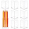 Geyee 8 Pack Clear Acrylic Pen Holder Cup Makeup Brush Holder Desk Goth Accessories Holder Acrylic Clear Container Organizer for Office School Home Supplies