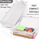 SFLHHDM Large Pencil Box Double Layer Capacity Pencils Holders Clear Hard Pen Case with Snaptight Lid Plastic Pencil Case for Office School Pen Boxes Storage School Box Transparent1pcs