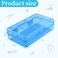 Vilnadu Pencil Box Clear Pencil Case Large Capacity Plastic Hard Pencils Case Crayon Box with SnapTight Lid Stackable for Kids Adult Student Pens Pencils School Supplies Storage Office Supplies Blue