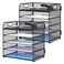 Supeasy 2 Pack 5Tier Desk Organizer with Handle Mesh Desk FilePaper Organizer Letter Tray for Office School Classroom and Home Easy Installation Black