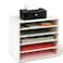 EMERIT Paper Organzier Wood Desktop Organizer Storage Letter Tray File Sorter with Adjustable Shelves for Home Office