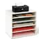 EMERIT Paper Organzier Wood Desktop Organizer Storage Letter Tray File Sorter with Adjustable Shelves for Home Office